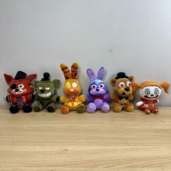 Funko Other - Funko FNAF Five Nights At Freddys Plush Lot of 6 Tie Dye Halloween Nightmare 8”
